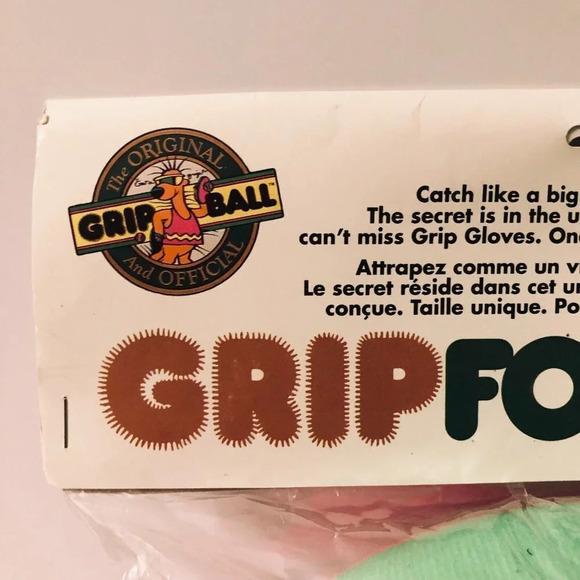 Vintage Grip Ball Football With Glove Damaged Packaging - Picture 4 of 16